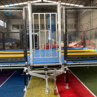 Parc de trampolines mobile commercial populaire 6-en-1 avec remorque pour enfants en promotion