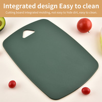 Juego de 3 Tablas de Cortar de Plástico con Código de Color, Tablas de Cortar Nórdicas Macaron con Orificio Triangular para Colgar, Superficie Antideslizante