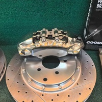 Kit d'étriers de frein nickelés AP Racing 9560 avant 6 pistons et 9541 arrière 4 pistons, compatible avec les rotors percés Lotus 380x34mm et 355x28mm