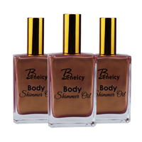 Huile bronzante végétalienne Glow Liquid Illuminator Makeup Shimmer Body Oil Huile scintillante biologique