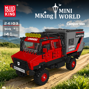 MOULD KING 24103 Off-Road <strong>Camper</strong> <strong>Van</strong> Building Blocks Set Unimog Style RV Truck Model MOC Bricks <strong>Toys</strong> for Kids Adults DIY Gift - Product Image 2