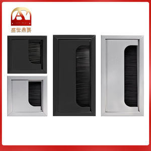 Couvercle de trou de câble en alliage d'aluminium, rectangulaire, monté sur le mur, anti-poussière, style minimaliste, durable - Product Image 5