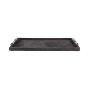 Vassoio Decorativo Rettangolare con Finitura in Camoscio per Letto, Tavolino da Caffè e Conservazione Gioielli - Product Image 4