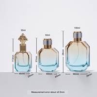 Nouvelle conception unique, flacon de parfum à huile de luxe octogonal de 50 ml et 100 ml, anti-fuite, emballage cadeau pour hommes et femmes