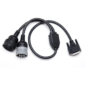 Excavadora de camiones 9 pines + 14 pines a DB15 hembra Y Splitter <span class=keywords><strong>Adaptador</strong></span> 6 pines + 9 pines a DB15 Cable de diagnóstico de comunicación hembra para CAT ET3 - Product Image 1