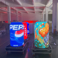 Écran LED personnalisé en forme de canette de cola, affichage LED P2 incurvé à 360 degrés pour la publicité