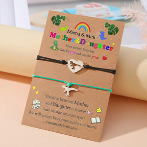 Braccialetto Creativo in Acciaio Inox con Piccolo Elemento a Forma di Uovo di Dinosauro, Unisex, per Madre-Figlia, Genitore-Figlio, per Anniversario - Product Image 1