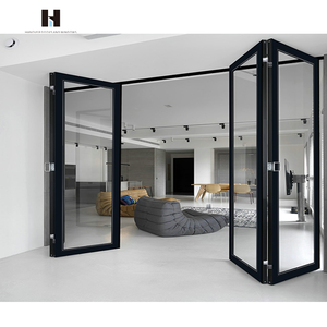 Sistema de <span class=keywords><strong>puerta</strong></span> plegable de vidrio de diseño moderno personalizado, <span class=keywords><strong>puerta</strong></span> plegable de acordeón insonorizada, impermeabilización de alta durabilidad para <span class=keywords><strong>terraza</strong></span> - Product Image 2