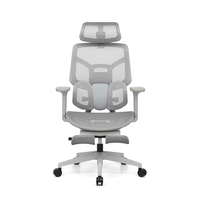 Fauteuil de bureau ergonomique pivotant en maille avec support lombaire et repose-pieds, modèle exécutif, fabriqué en Chine