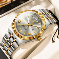 Montre à quartz pour homme POEDAGAR 675 de luxe, bracelet en acier inoxydable, étanche, lumineuse, avec affichage de la date et du jour, classique, pour les affaires