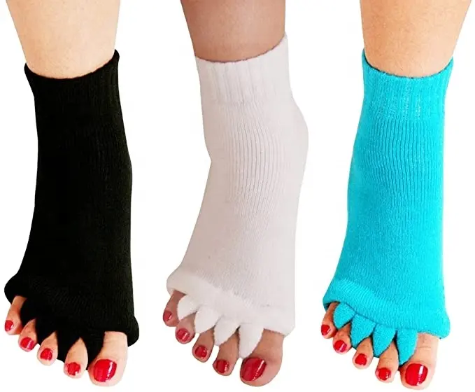 Toeless Separator Socks Polyester Foot Alignment Toe Separator Socks