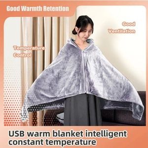 Multifunctional Winter Wearable Electric Blanket Graphene Infrared <b>Heat</b> Blanket with Digital Display - Product Image 3