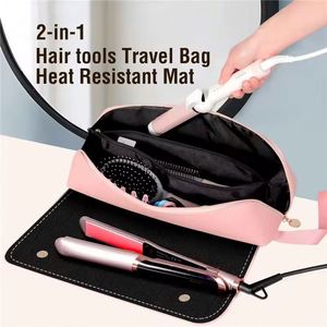 Échantillon gratuit : Étui de voyage portable en polyester pour fer à friser et outils capillaires pour femmes – Sac de transport pour outils capillaires chauds - Product Image 4