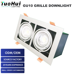 Có thể điều chỉnh vuông lưới Tản Nhiệt Đèn <span class=keywords><strong>GU10</strong></span> điều chỉnh Trần Tường máy giặt xuống ánh sáng với phản xạ lý tưởng cho thịt cửa hàng - Product Image 2