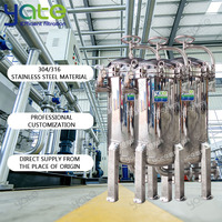 Filtre multi-sacs résistant à la corrosion en acier inoxydable 304/316 pour une purification sûre dans l'industrie de la brasserie
