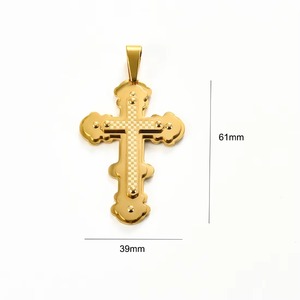 Collier avec pendentif croix en acier inoxydable étanche, breloques crucifix Jésus chrétien, chaînes à maillons, bijoux religieux, cadeaux - Product Image 3