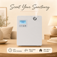Diffuseur d'arômes mural intelligent pour climatisation, 300 ml, écran LCD, compatible WiFi et Bluetooth, application, 5 minuteurs, ultra silencieux 30 dB, usage domestique, OEM personnalisé