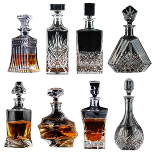 Carafe à whisky moderne de luxe sans plomb, prix d'usine en gros, bouteille de vin ou de <span class=keywords><strong>vodka</strong></span> personnalisée gravée, 500-1000 ml - Product Image 1