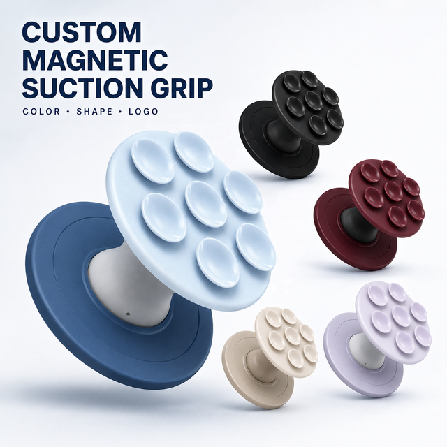 Custom Silicone Magnetic Suction Cup Phone Holder Grip OEM ODM Logo Wholesale Hands Free Mirror Mount for Smartphone