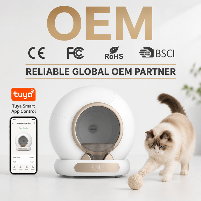Chinese Factory Direct Supplies Automatic Cat Litter Box Toilet Self-Cleaning With WIFI App Control Smart Litterbox Accessories
