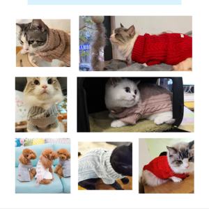 เสื้อสเวตเตอร์แบบถักคอเต่าน่ารักอบอุ่นแบบคลาสสิกสำหรับสัตว์เลี้ยงสุนัขแมว - Product Image 6