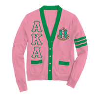 Personnalisé Sororité Acrylique Jacquard Pull En Tricot Logo À Manches Longues Brodé Patch Uniforme Varsity Cardigan Pull Wome