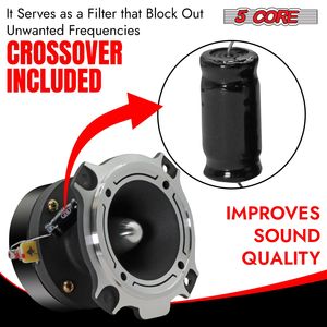 Altavoces de Audio para Auto Db de 3.5 Pulgadas, 600W, 4 Ohmios, Par de Tweeters de Aluminio para Mejorar el Sonido en Autos - Product Image 5