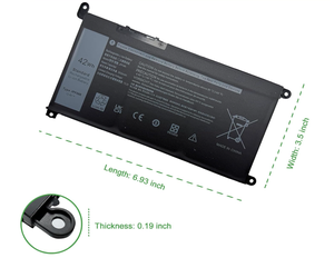 11,4 В 42Wh JPFMR 0JPFMR Аккумулятор для ноутбука подходит для Dell Chromebook <span class=keywords><strong>3400</strong></span> 3100 (2 в 1) 5488 5493 ноутбука 5593 P90F серии - Product Image 2