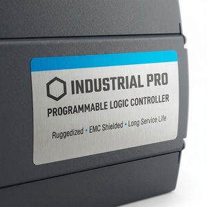 Etiqueta Adhesiva Personalizada para Controlador PLC, Rollo Industrial con Acabado Mate Plateado Cepillado de PET - Product Image 3