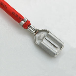 Kabel listrik otomotif 250 seri 0.8mm terminal rakitan kabel Solder timah betina tidak terisolasi kabel terminal tipe sekop - Product Image 5