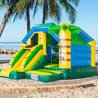 Nouveau château gonflable extérieur de 4m * 5m * 3.6m avec toboggan d'obstacle trampoline gonflable château sautant pour enfants maison de rebond