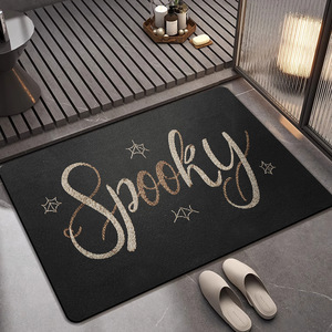 Alfombra de baño con dibujos animados de Halloween, rectangular, absorbente, de secado rápido, antideslizante, para el área del baño y el inodoro - Product Image 3