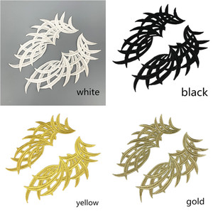 Apliques de encaje de poliéster bordados de colores al por mayor para decoración de vestidos, parches de costura para ropa DIY, mercería al por mayor - Product Image 3