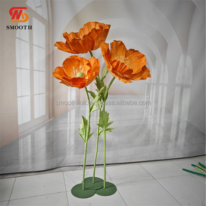 Grandes fleurs de rose géantes 3D pour mariage, fleurs de rose rouges en EVA faites à la main, arrangements floraux durables avec lumière - Product Image 6