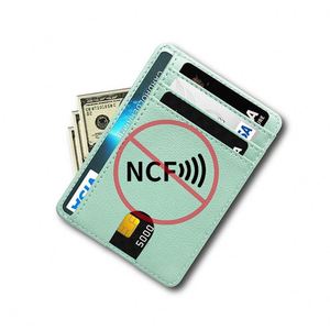 Women Rfid Slim <b>Wallet</b> Pu Leather Luxury Mens Business Id Card <b>Holder</b> Custom Logo Credit Card <b>Holder</b> - Product Image 4