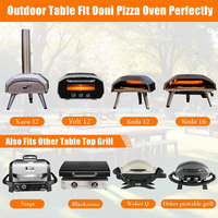 Chariot de barbecue pliable d'extérieur, chariot roulant mobile pour four à pizza, table de cuisson, chariot de préparation alimentaire pour cuisine extérieure