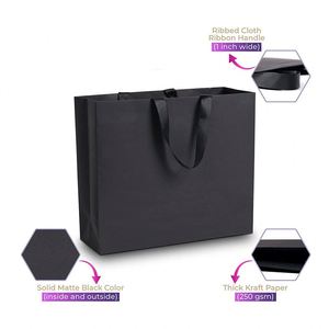 Paper Gift <b>Bags</b> with Ribbed Cotton Handles Shopping in Bulk Wedding Birthday Party Favor <b>Bags</b> Exquisite Gift Wrapping Paper <b>Bag</b> - Product Image 2