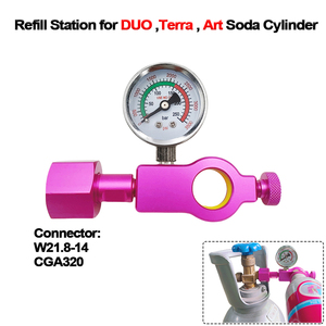 Adaptador de Cilindro de CO2 para Agua Carbonatada, Estación de Recarga de Carbonatador para Uso Doméstico, de Aleación de Aluminio, Accionado por Gas - Product Image 1