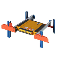 Système de rayonnage automatique à navette à quatre voies pour entrepôt industriel, grand espace, bleu orange, système de rayonnage à palettes à navette