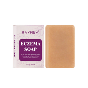 <span class=keywords><strong>Savon</strong></span> naturel pour l'eczéma 100g, détoxifiant doux, réparateur, <span class=keywords><strong>anti</strong></span>-démangeaisons, soulage le psoriasis, la dermatite, les éruptions cutanées, la peau sèche, les peaux irritées, <span class=keywords><strong>savon</strong></span> pour le corps - Product Image 6