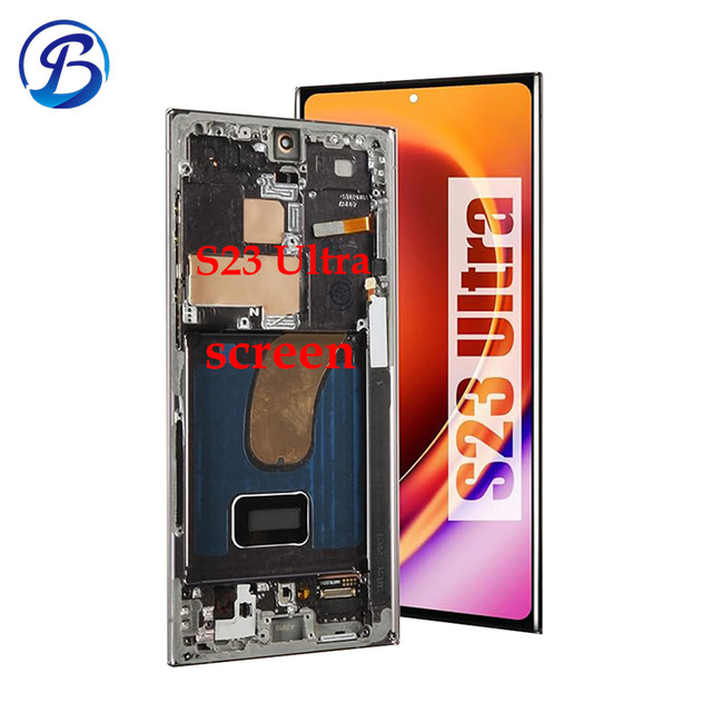 Wholesale Factory Mobile Phone Lcds for samsung Galaxy S23 Ultra Touch Screen Digitizer Assembly Sensor With Burns Fingerprint