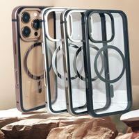Étui de protection magnétique en aluminium électroplaqué de luxe ZYQ de haute qualité pour 17 Pro Max avec protection antichoc contre les chutes
