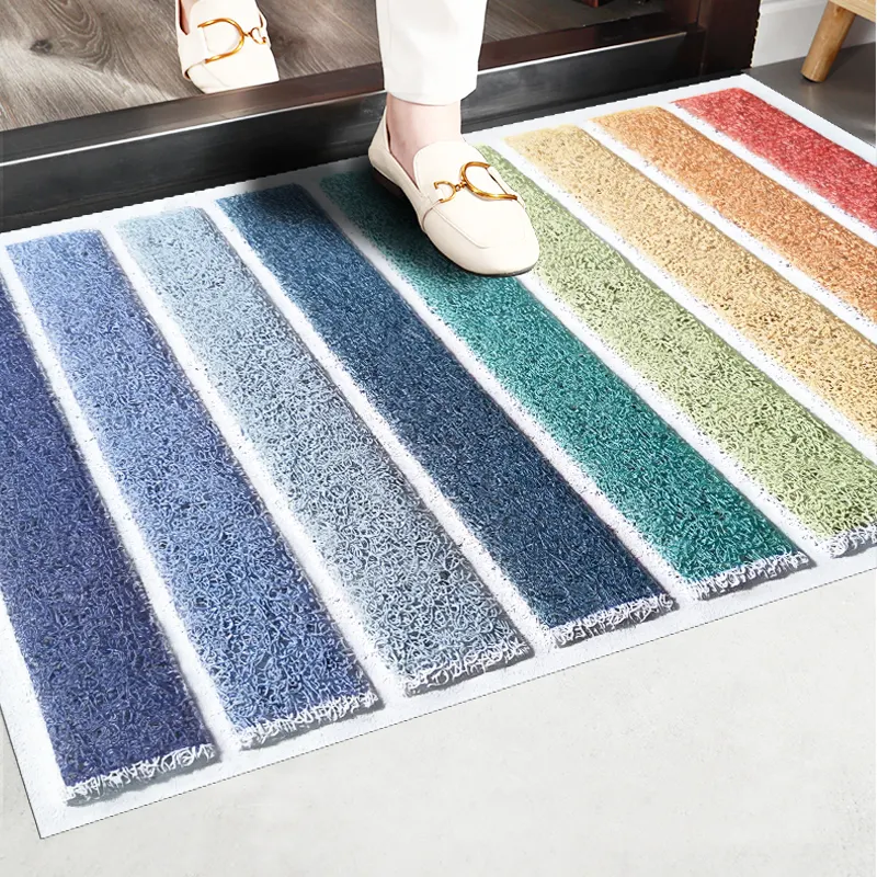 Fertige Teppich muster Anpassung UV-Druck Außentür matte PVC-Spulen matten