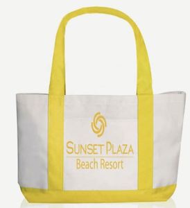 Bolsa de Mano de Lona de Algodón Cuadrada Ecológica al por Mayor con Asas de Cuero Resistentes para el Trabajo o Promociones - Product Image 3