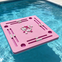 Table de Mahjong pliable flottante pour jeux de piscine, couleur personnalisable, dominos, poker, tapis de Mahjong, sac de transport personnalisable, taille américaine