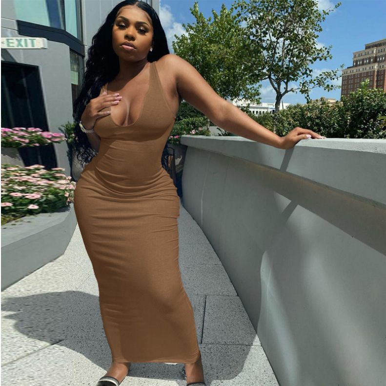 Brown long dress