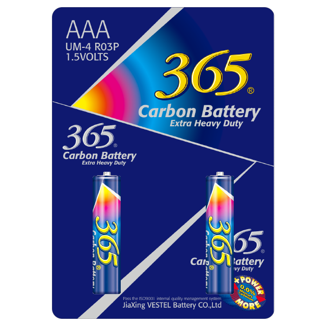 Factory Directly Wholesale Zinc Carbon AAA/R03/UM4/1.5V Battery/for Toys/ Clocks/camera/remote Controls/