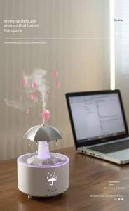 Difusor de gotas de lluvia coloridas con humidificador de gotas de agua giratorias, control remoto, hidratación y purificador para el hogar y la oficina - Product Image 5