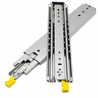 Glissières de tiroir à extension complète robustes avec verrouillage, largeur 76 mm, capacité de charge supérieure à 200 kg, rails de glissière industriels pour cuisine et salle à manger