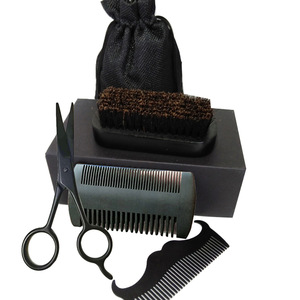 Nhãn Hiệu Riêng Đầy Đủ Màu Đen Người Đàn Ông Râu Tăng Trưởng Kit Làm Sạch Râu Dầu Huyết Thanh Râu Dầu Dưỡng Lược Và Bàn Chải Chải Chuốt Chăm Sóc Bộ Quà Tặng - Product Image 3